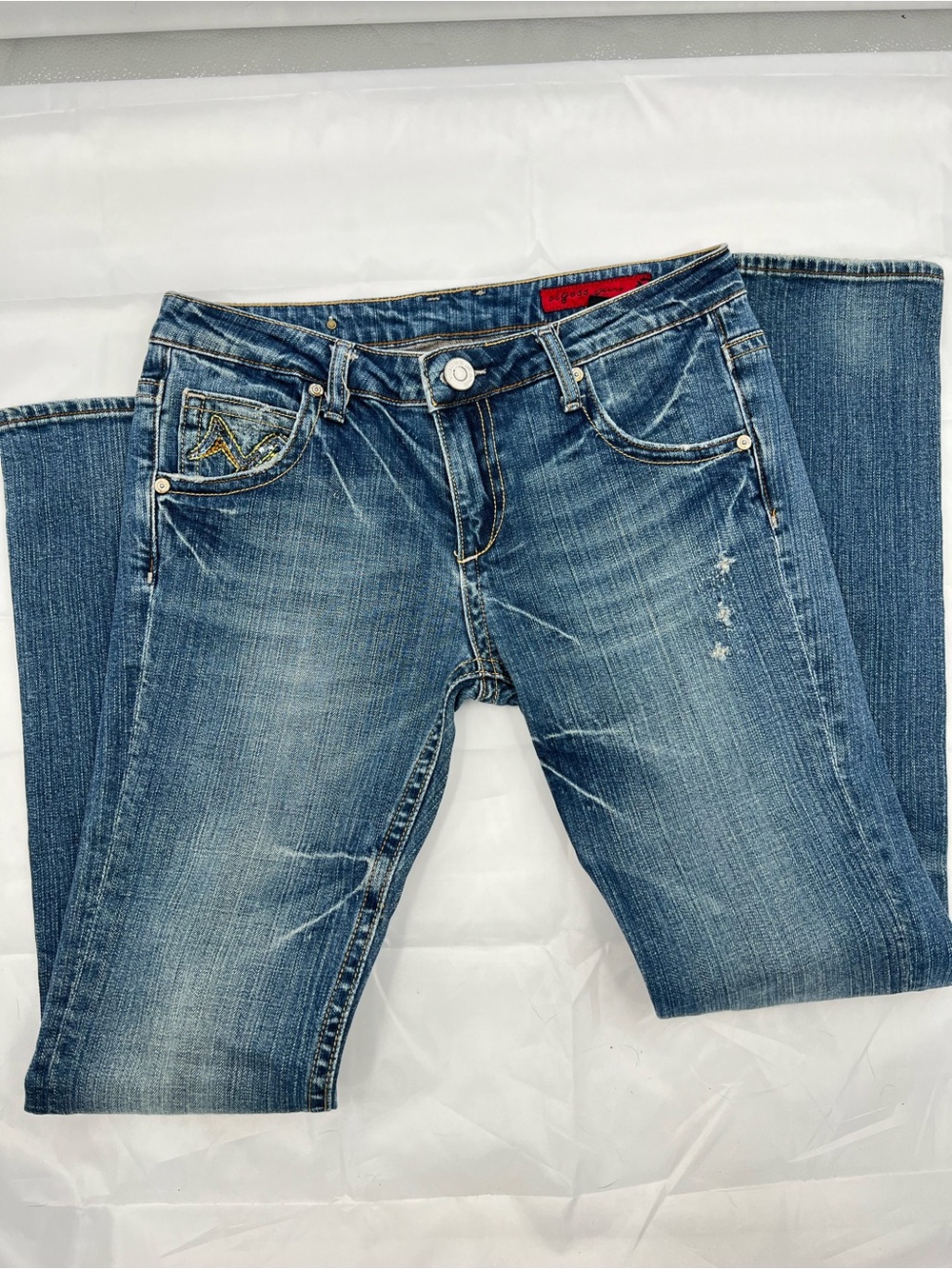 153 Vigoss Juniors Distressed Blue Denim Jeans size 9